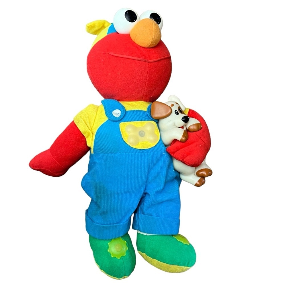Tyco Magic Lights Elmo with‎ Barking Bingo Puppy 15" Vintage 1997